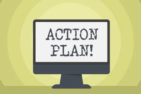 Word writing text Action Plan. Business concept for proposed strategy or course Stock Illustration