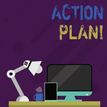 Word writing text Action Plan. Business concept for proposed strategy or course Stock Illustration