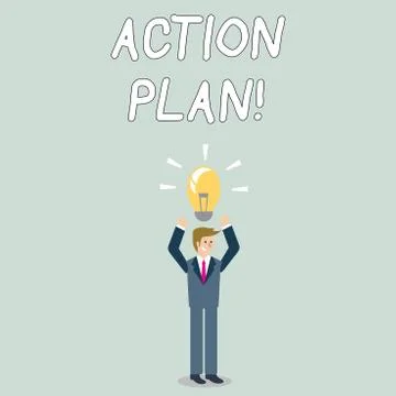 Word writing text Action Plan. Business concept for proposed strategy or course Stock Illustration