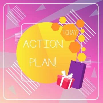 Word writing text Action Plan. Business concept for proposed strategy or course Stock Illustration