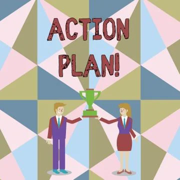 Word writing text Action Plan. Business concept for proposed strategy or course Stock Illustration