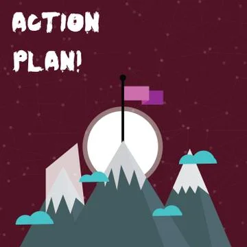 Word writing text Action Plan. Business concept for proposed strategy or course Stock Illustration