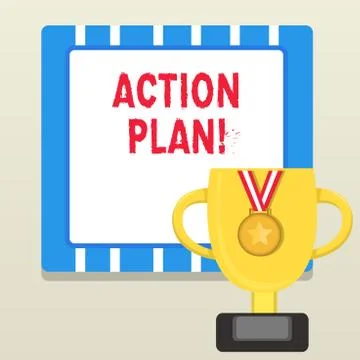 Word writing text Action Plan. Business concept for proposed strategy or course イラスト素材