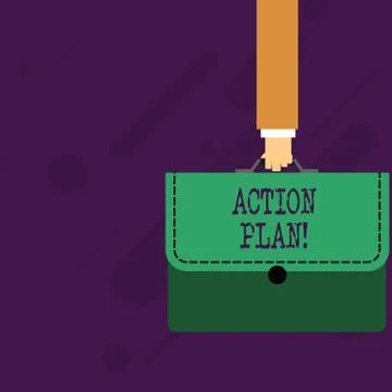 Word writing text Action Plan. Business concept for proposed strategy or course Illustrazione stock