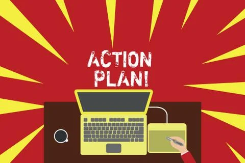 Word writing text Action Plan. Business concept for proposed strategy or course Stock Illustration