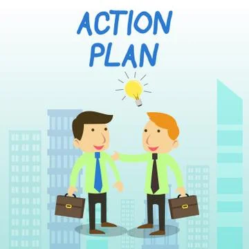 Word writing text Action Plan. Business concept for proposed strategy or course Stock-Illustration