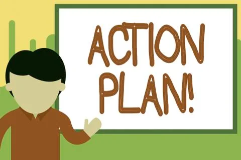 Word writing text Action Plan. Business concept for proposed strategy or course Stock Illustration