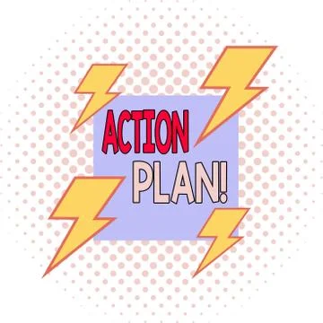 Word writing text Action Plan. Business concept for proposed strategy or course Stockillustratie