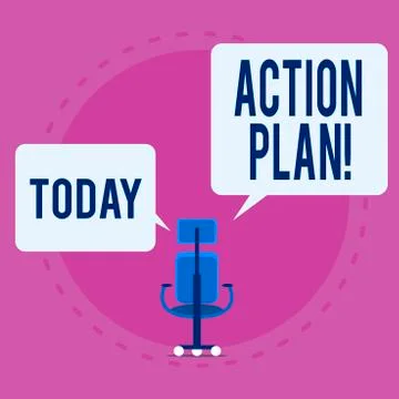 Word writing text Action Plan. Business concept for proposed strategy or course Stock Illustration