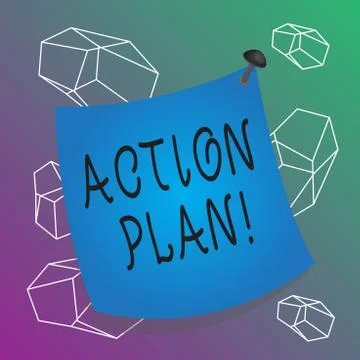 Word writing text Action Plan. Business concept for proposed strategy or course イラスト素材