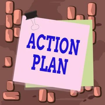 Word writing text Action Plan. Business concept for proposed strategy or course Stock Illustration