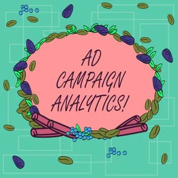 Word writing text Ad Campaign Analytics. Business concept for monitor campaigns Stock Illustration