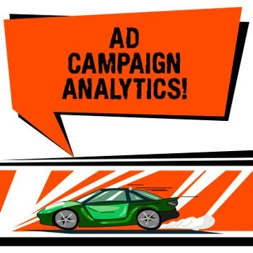 Word writing text Ad Campaign Analytics. Business concept for monitor campaigns Stock Illustration