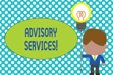 Word writing text Advisory Services. Business concept for Support actions and イラスト素材