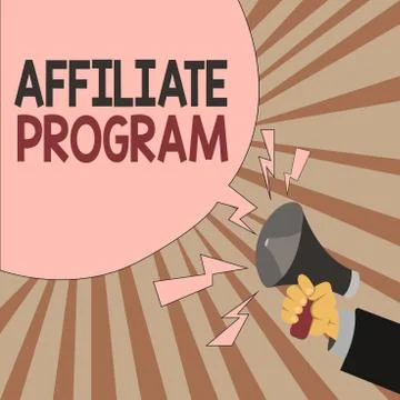 Word writing text Affiliate Program. Business concept for Automated platform of 스톡 일러스트