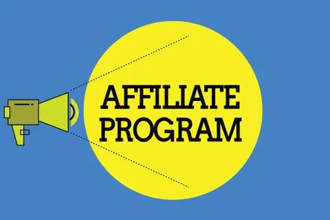 Word writing text Affiliate Program. Business concept for Automated platform of Ilustración de archivo