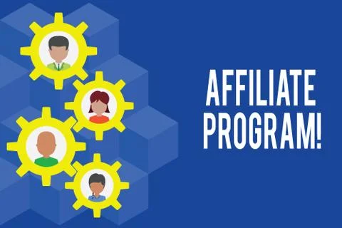 Word writing text Affiliate Program. Business concept for Automated platform of Ilustración de archivo