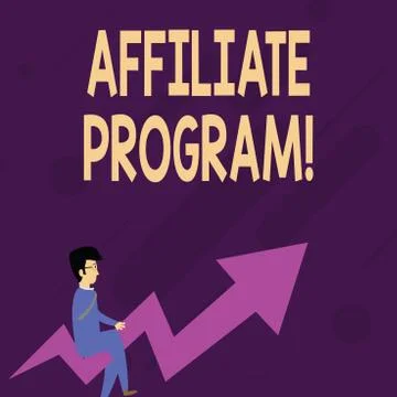Word writing text Affiliate Program. Business concept for Automated platform of Illustrazione stock