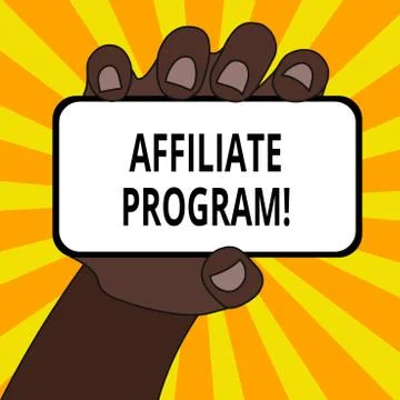 Word writing text Affiliate Program. Business concept for Automated platform of Ilustración de archivo