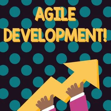Word writing text Agile Development. Business concept for alliance between 스톡 일러스트