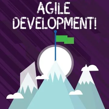 Word writing text Agile Development. Business concept for alliance between 스톡 일러스트