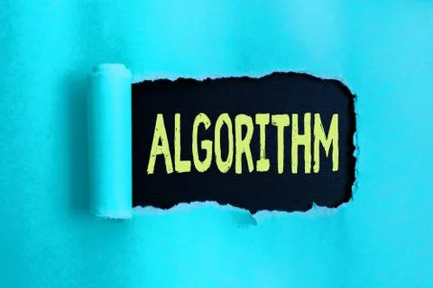 Word writing text Algorithm. Business concept for a method or set of rules for Stock Photos
