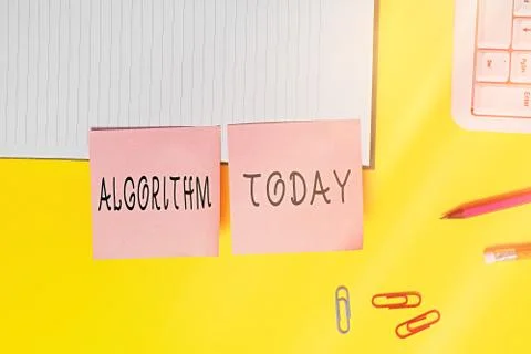 Word writing text Algorithm. Business concept for procedure for solving a Photos