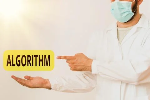 Word writing text Algorithm. Business concept for procedure for solving a Stock Photos