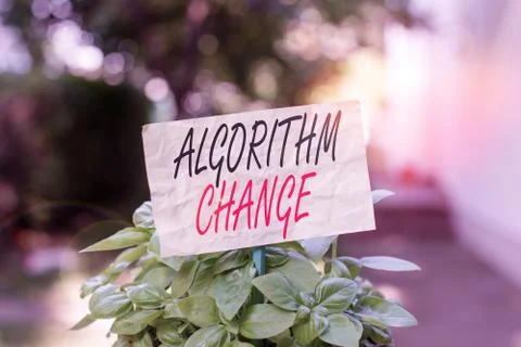 Word writing text Algorithm Change. Business concept for change in procedure Foto stock