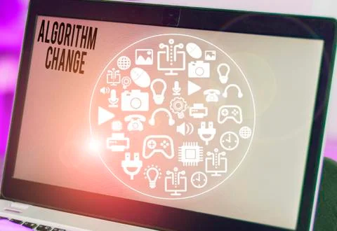 Word writing text Algorithm Change. Business concept for change in procedure Foto stock