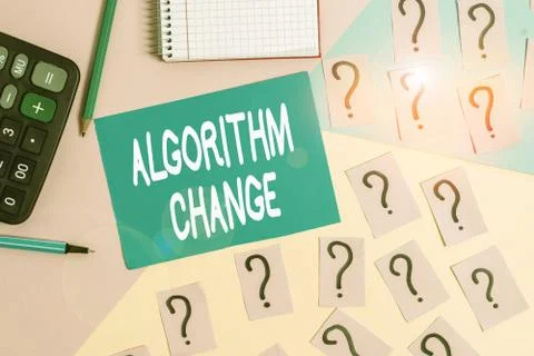 Word writing text Algorithm Change. Business concept for change in procedure Stock Photos