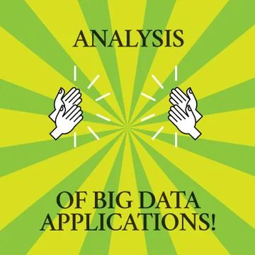 Word writing text Analysis Of Big Data Applications. Business concept for Stock Illustration
