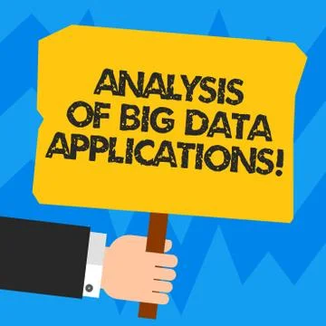 Word writing text Analysis Of Big Data Applications. Business concept for Stock Illustration