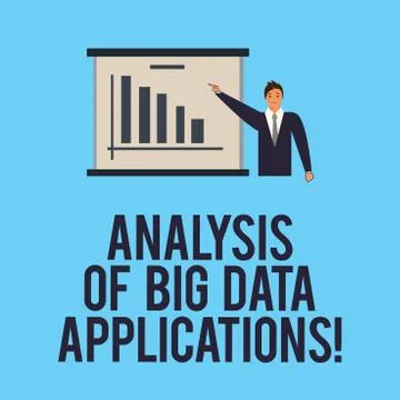 Word writing text Analysis Of Big Data Applications. Business concept for Stock Illustration