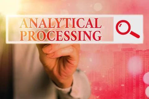 Word writing text Analytical Processing. Business concept for easily View Write Foto stock
