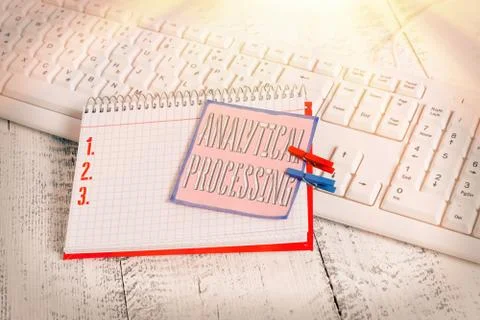 Word writing text Analytical Processing. Business concept for easily View Write Foto stock
