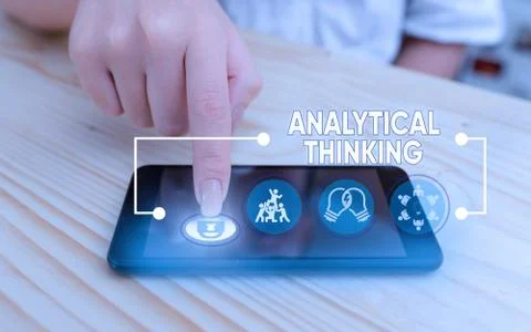Word writing text Analytical Thinking. Business concept for break down complex Stock Photos