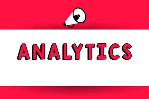 Word writing text Analytics. Business concept for systematic computational Stock Illustration