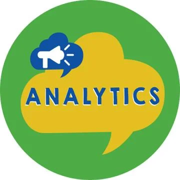 Word writing text Analytics. Business concept for systematic computational Stock Illustration