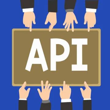 Word writing text Api. Business concept for Tools for building software Computer イラスト素材