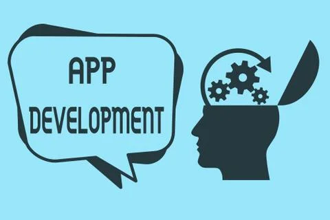 Word writing text App Development. Business concept for Development services for Stock Illustration