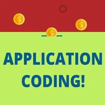 Word writing text Application Coding. Business concept for process by which a 스톡 일러스트