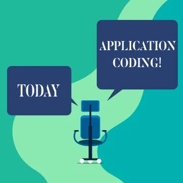 Word writing text Application Coding. Business concept for process by which a Stock Illustration