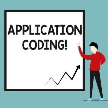 Word writing text Application Coding. Business concept for process by which a 스톡 일러스트