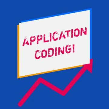 Word writing text Application Coding. Business concept for process by which a Stock Illustration