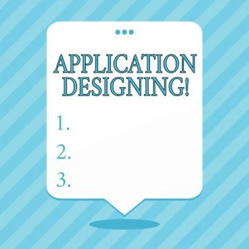 Word writing text Application Designing. Business concept for develops software Stock Illustration