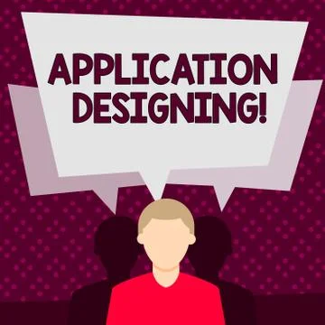 Word writing text Application Designing. Business concept for develops software イラスト素材