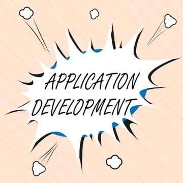 Word writing text Application Development. Business concept for creation of 스톡 일러스트