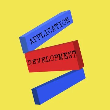 Word writing text Application Development. Business concept for creation of 스톡 일러스트