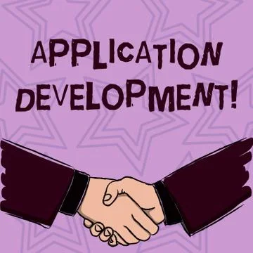 Word writing text Application Development. Business concept for process of cr 스톡 일러스트